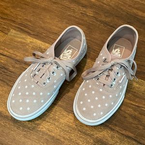 Light brown Authentic platform suede polka dot Vans